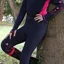 Hy Equestrian DynaMizs Ecliptic Riding Tights - Navy/Magenta